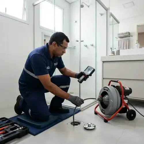 Serviço profissional de desentupimento de ralo